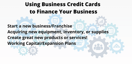 Using Business Credit Cards to Finance Your Business