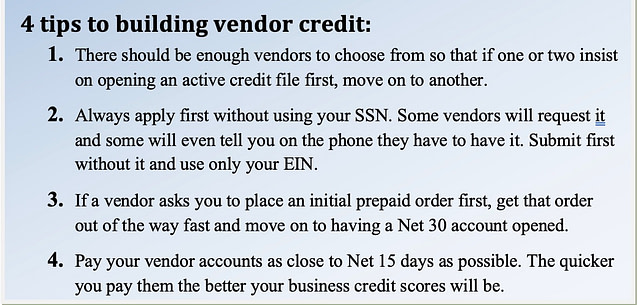 4 tips to building vendor credit