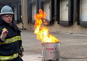 Code 3 Safety & Training instructor training on fire extinguisher safety