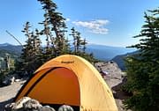Tent in the Washington mountains