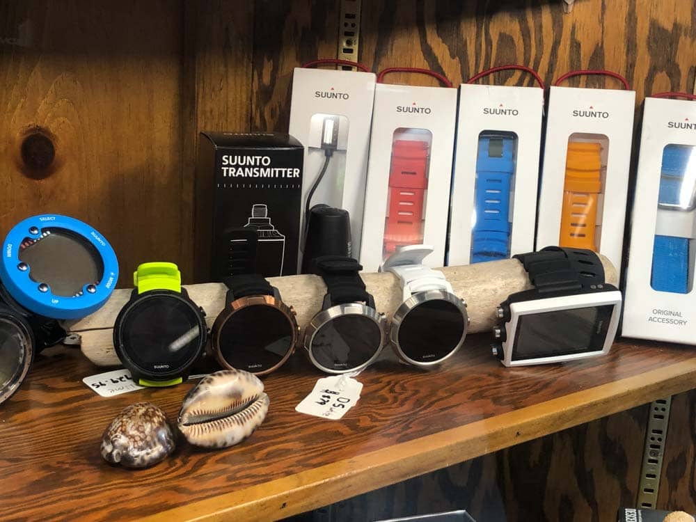 dive watches on display