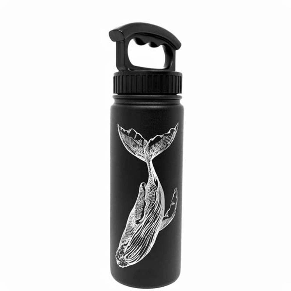 custom engraved sea creature on fifty fifty flask