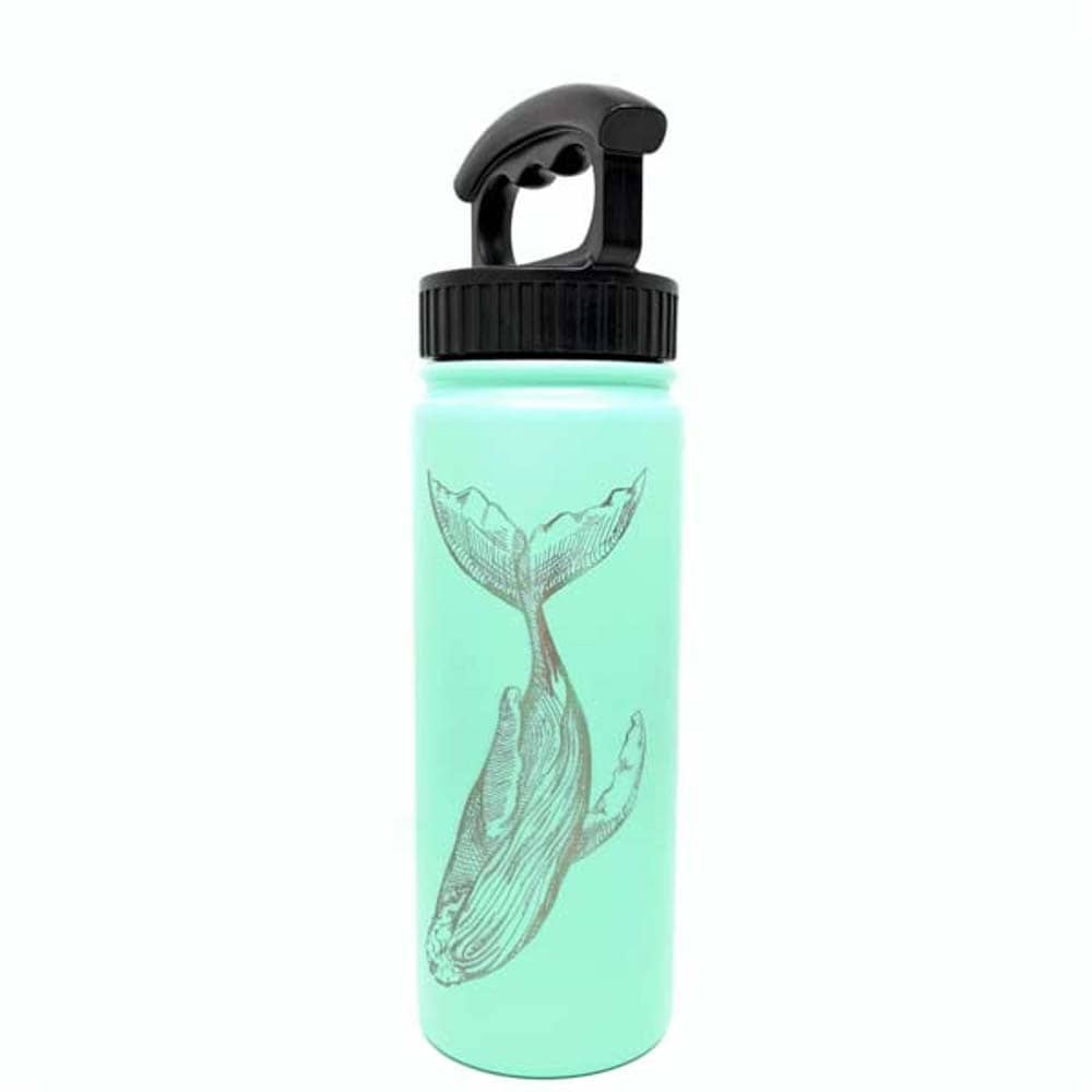 custom engraved sea creature on fifty fifty flask