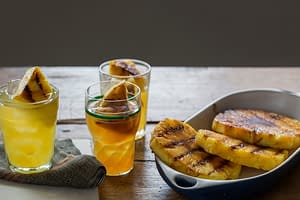 Image of pineapple Sangria served at Spanish restaurant Boqueria in NYC.