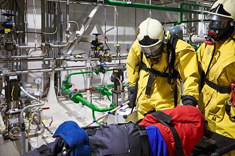 Hazmat Responder- Technician 40 hours Firefighters caring for injured worker