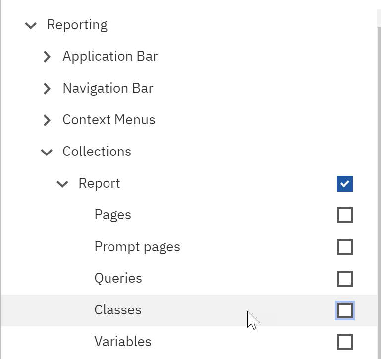 CUSTOMIZING THE REPORTING MENU IN COGNOS ANALYITCS 4