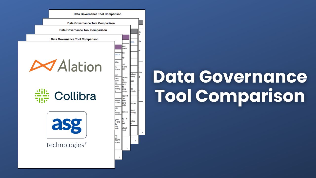 Data Governance Tools Comparison Chart