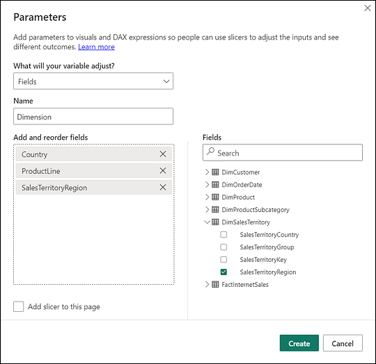 Enabling Power BI field parameters 3