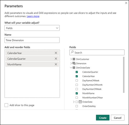 Enabling Power BI field parameters 4