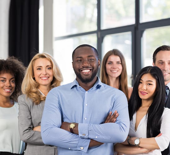 Group of smiling people