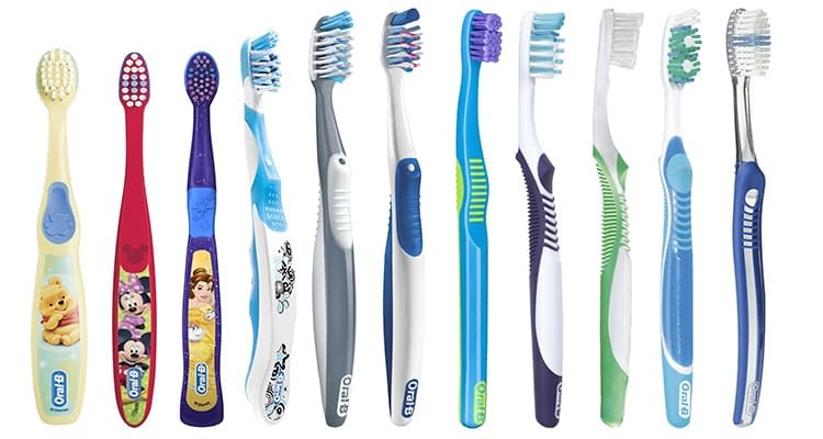 different toothbrushes