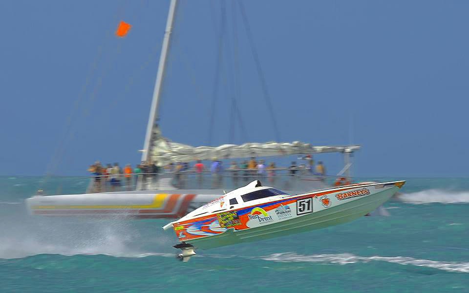Key West Power Boat Race Viewing boat experience