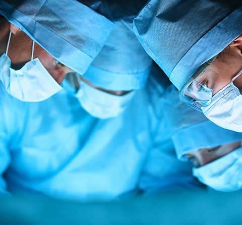 Orthopedic surgery team performing an arthroscopy on an Azalea Orthopedic patient in East Texas.
