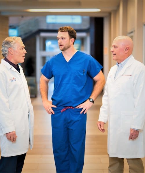 Azalea Orthopedic surgeons and doctors discussing patient cases in Athens, Texas.