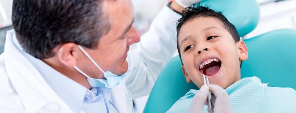 child at an orthodontic appointment