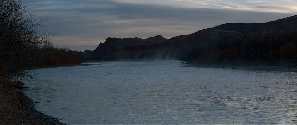 Early morning mist over the river.