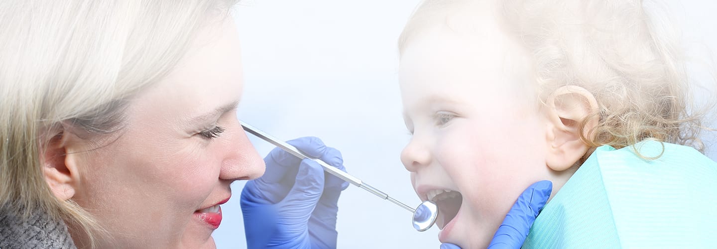 toddler with the dentist