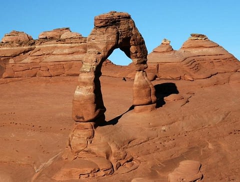 Red sandstone arch