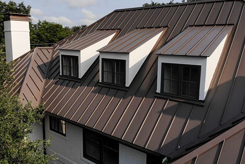 Close up of Standing Seam Roof