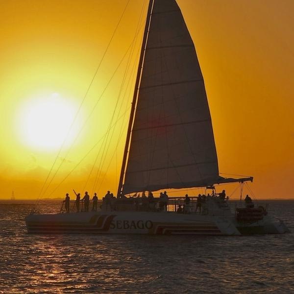 Catamaran Champagne Sunset Sail Sebago Watersports Key West